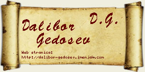 Dalibor Gedošev vizit kartica